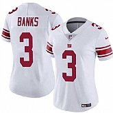 Women's New York Giants #3 Deonte Banks White Vapor Stitched Jersey Dzhi,baseball caps,new era cap wholesale,wholesale hats